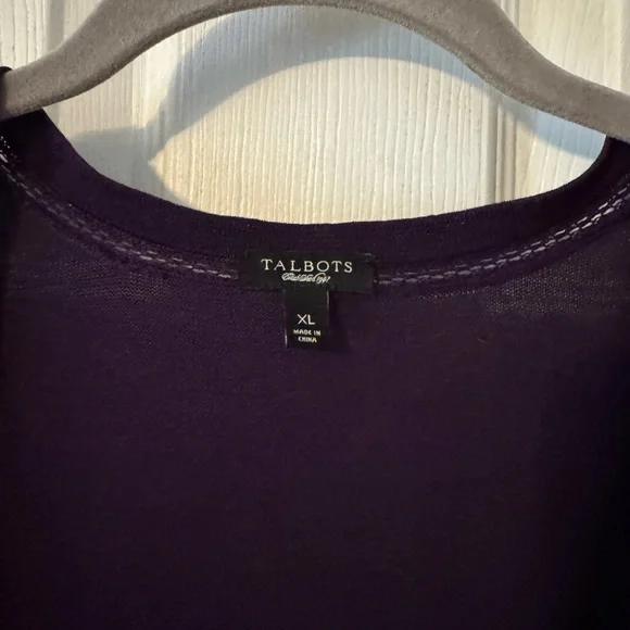 Talbots Deep Purple Knit Top - Picture 2 of 4
